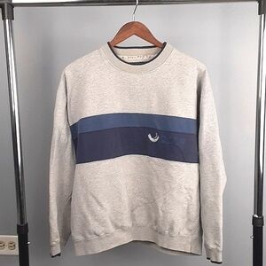 Great Lakes Vintage 90's Golf Bar Striped Colorblock Cotton Crewneck Sweater